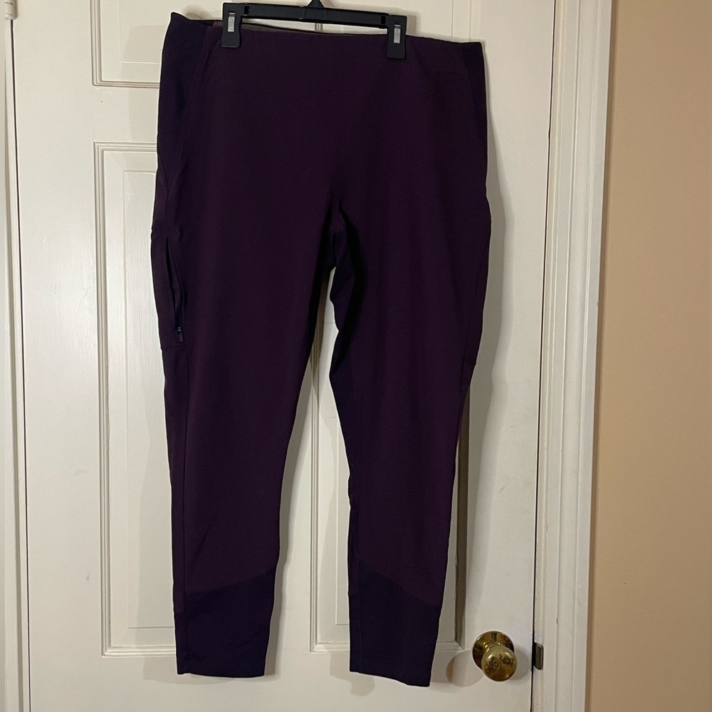 Mountain Hardwear Pants Leggings Women's Burgundy Maroon Size XL  Ankle